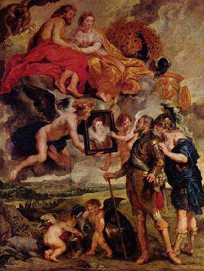 Peter Paul Rubens Heinrich empfangt das Portrat Maria de Medicis